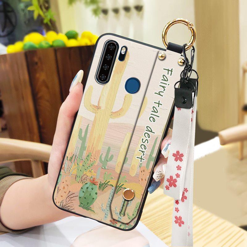 Waterproof Oil Painting Phone Case For Blackview A80 Pro Silicone Protective Soft case Anti-knock Wrist Strap Wristband