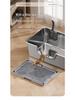 Large Stainless Steel Top-Entry Cat Litter Box with Anti-Splash Design and Deodorizing Features