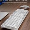 Retro Punk Mechanical Keyboard and Silent Wired Mouse Set for Desktop