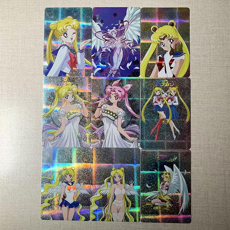 9ks/sada Sailor Moon Self Control Collect Signature Trading Flash Card Anime Cartoon dárek