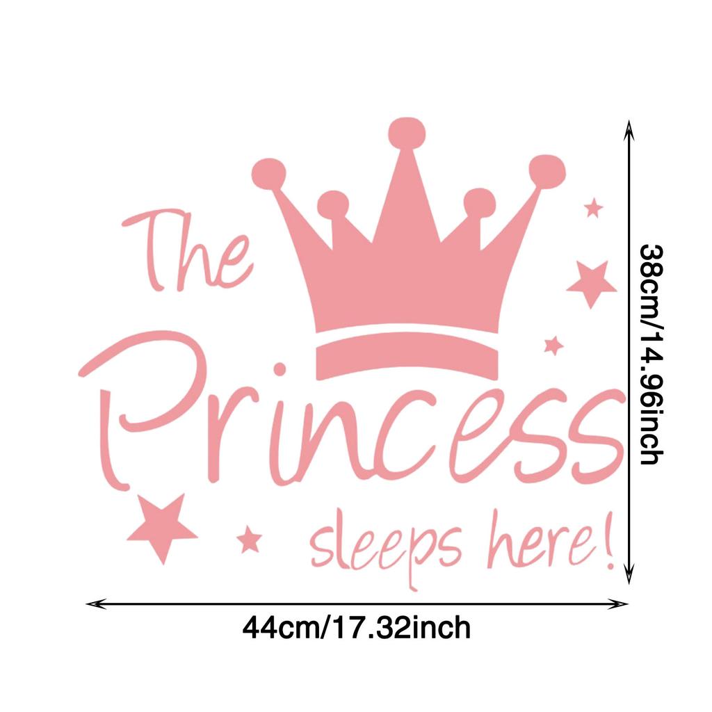 Adesivo Murale Decorazione Casa Rimovibile Il Segno della Corona della Principessa Adesivo Murale Per Camera da Letto Bambine Stanza del Bambino Decalcomania Artistica Forniture