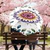 1 Stück Blumiges Mandala Automatisches Öffnen/Schließen Regenschirm Kompakter Faltregenschirm mit 8-Speichen-Gestell für Damen/Herren, Elegant Geburtstag1286S
