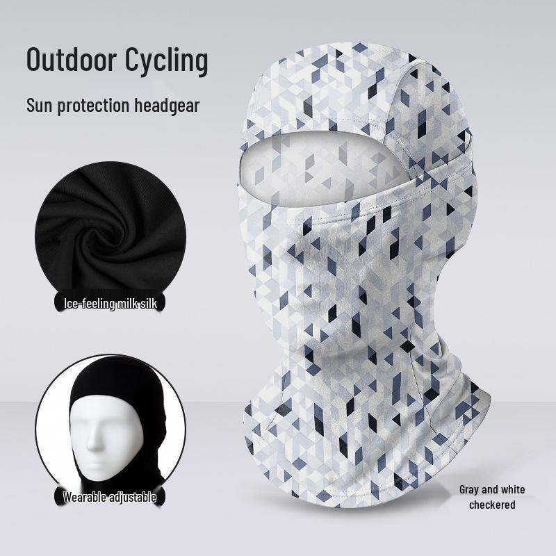 Quick-Dry Multifunctional Summer Cycling Face Mask: Breathable, Sun-Protective, Ice Silk Balaclava & Headband