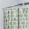 Cute Green Frog Pattern Shower Curtain For Bathroom Decor Kids Bathing Room Waterproof Fabric Home Living Room Decoration White