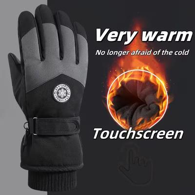 Tralow Ski Gloves Winter Warm Touchscreen Fleece-Lined Thickened Windproof Cold-Resistant Outdoor Cycling Hiking Winter Gift