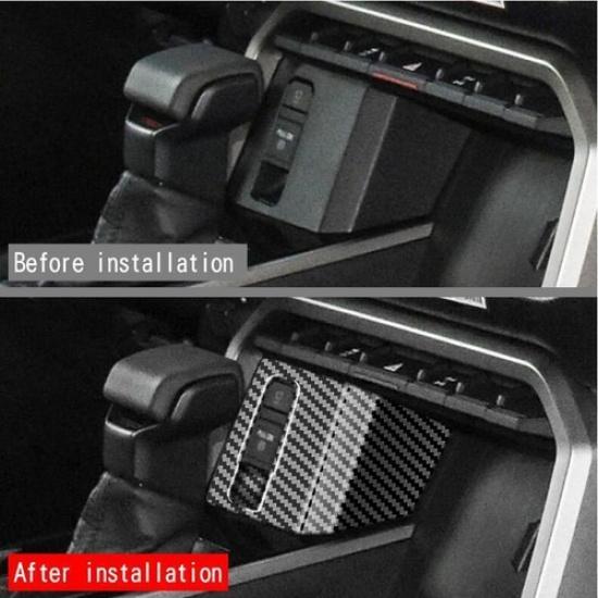 Carbon Fiber Electronic Handbrake Switch Panel Trim for Toyota Tundra -2024