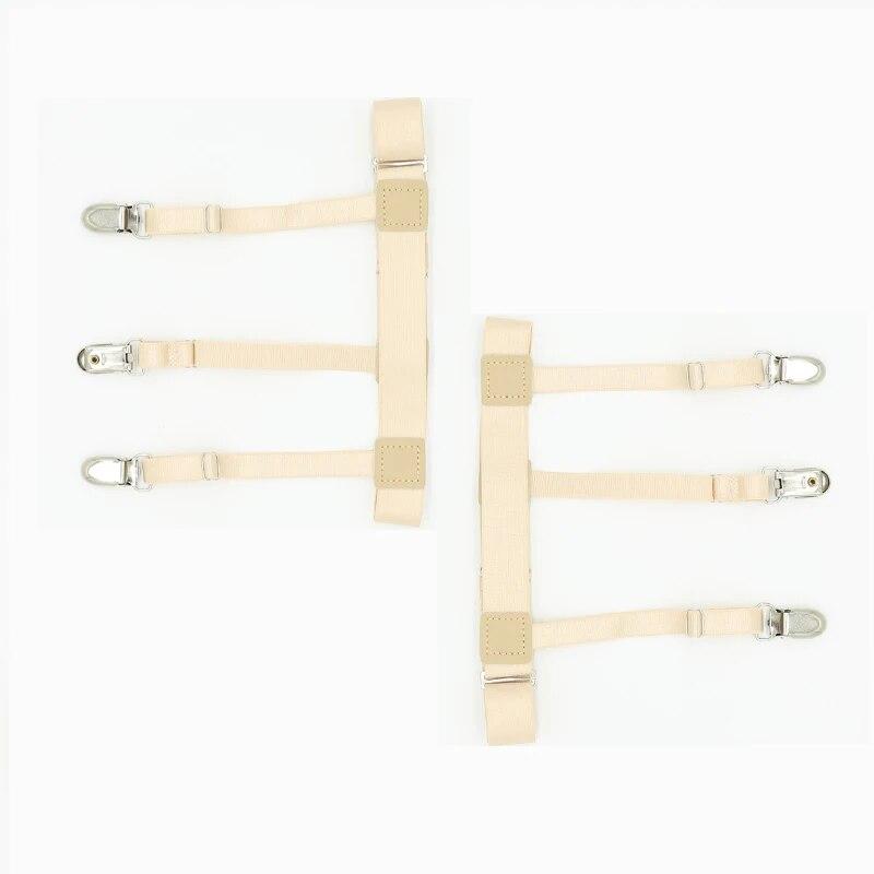 1Pair, Men, Lady, Elastic Shirt Garter, Uniform Stays Holders, Non-Slip Locking Clamp,Shirt Stays Belt