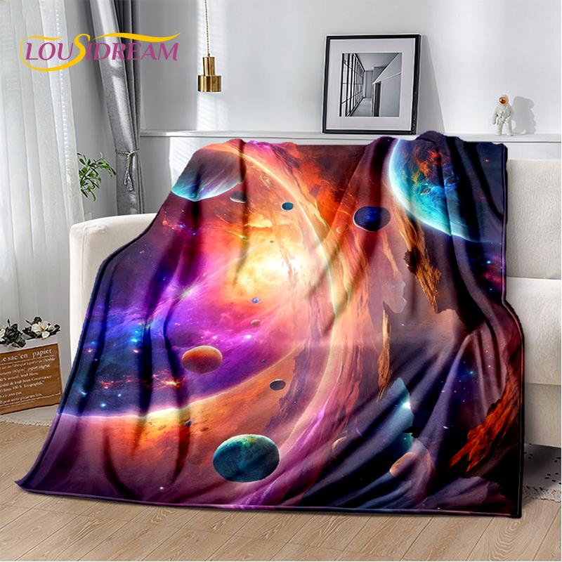 Universe Space Stars Black Hole Galaxy Earth Milky Way Soft Blanket,Soft Throw Blanket for Home Bedroom Bed Sofa Cover Kid Gift