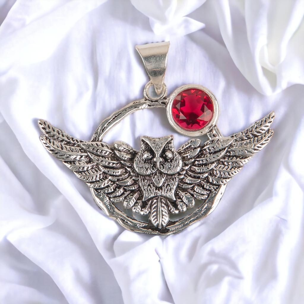 Natural Gemstone 925 Solid Silver Designer Jewelry Pendant 1.48" Christmas Gift CP-17