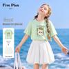 FivePlus Girls' Cotton T-shirt & Bloomer Set