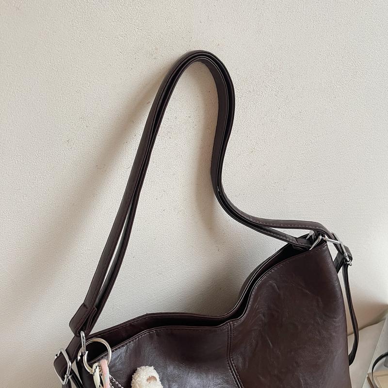Vintage Shoulder Bag Soft Leather Women's Large Capacity Tote Bag