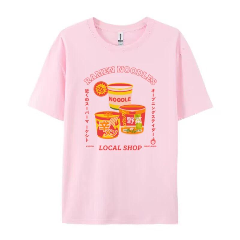Women Oversized Kawaii Japanese ReUnisex Noodle TShirt Grunge Y2k Aesthetic Tops Cute Foodie Tee Shirt Unisex Streetwear Clothing