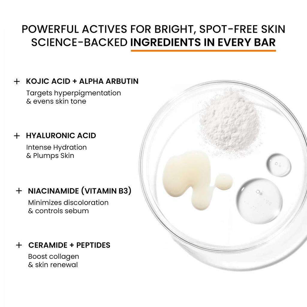 WildOak Dark Spots & Pigmentation Repair Soap | Kojic Acid, Alpha Arbutin, Niacinamide, Vitamin C, Turmeric & Licorice | Cold Pressed Soap for Tan