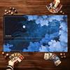 Moonlit Ocean Waves Pattern Game Playmat Non Slip Rubber Smooth Extended Table Mat For Trading Card Game Board Game Enthusiasts