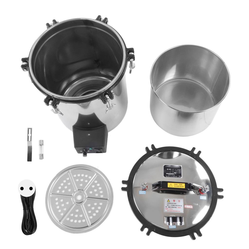 Autoklaw parowy Czasowy Automatyczny Ze stali nierdzewnej Wysokociśnieniowy Garnek Maszyna do laboratorium 18L Wtyczka EU 220V