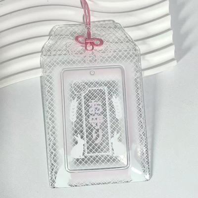 Portatarjetas de PVC Marco de Fotos Flor de Cerezo Rosa Fundas para Tarjetas de Foto Trébol Verde Clip para Tarjetas de Idolo Kpop Regalo Creativo