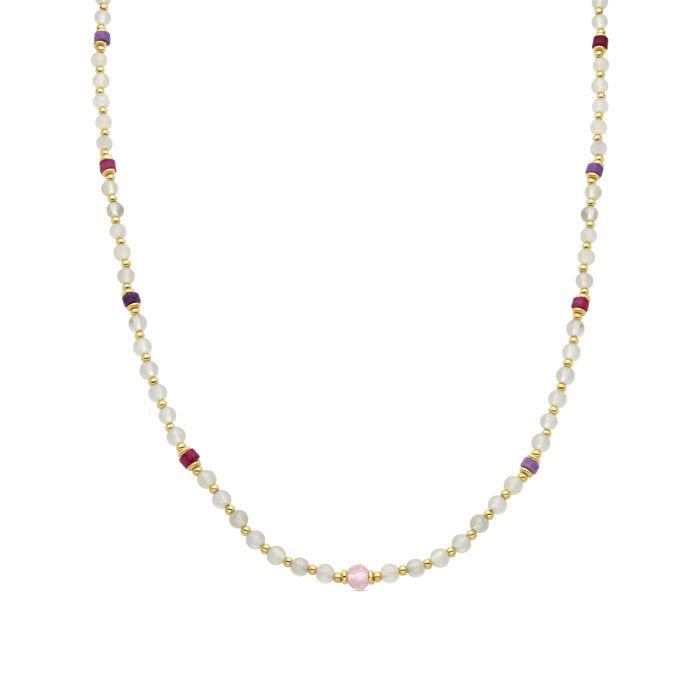 Collier Luxenter En Argent 925 Avec Préhénite Finie En or Jaune 18K - Rilxi