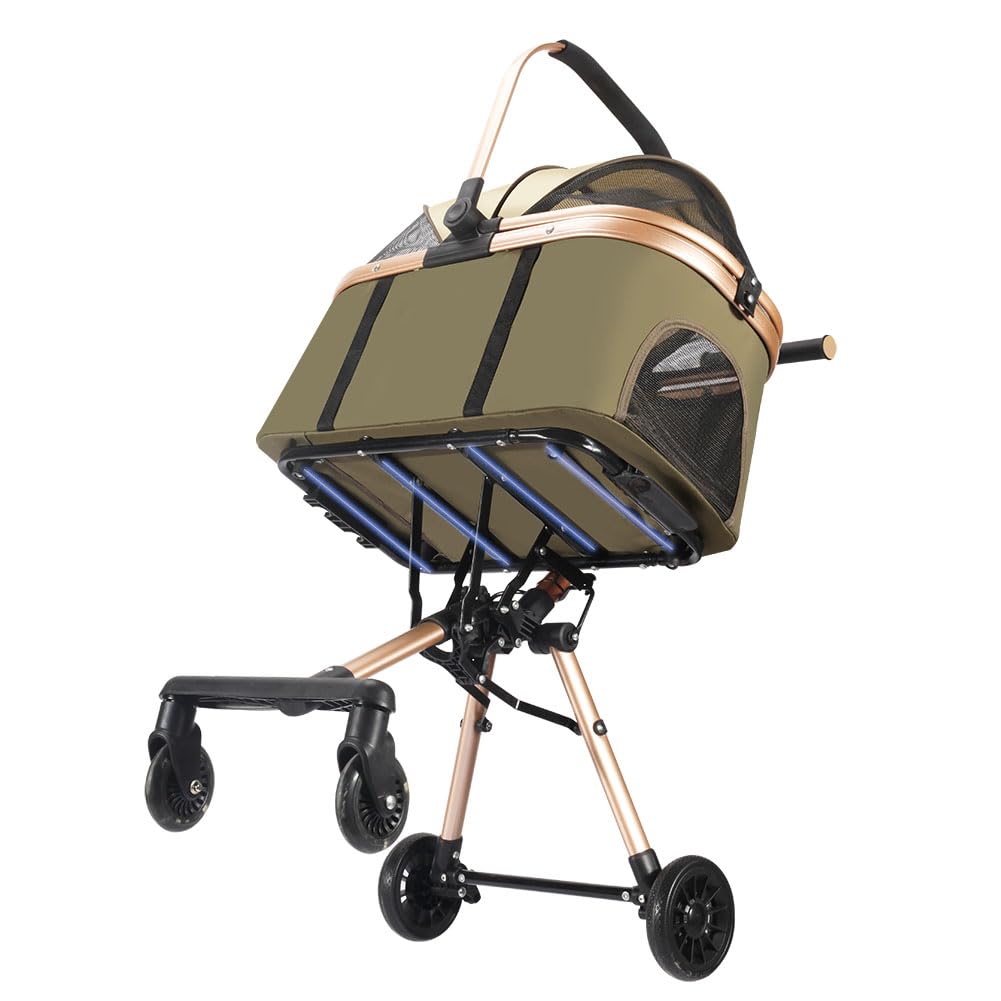 JZOOOZ Pet Separate Dog Stroller Rotating Front Easy To Easy To Store Dog Large Heavy Load For Small Medium Convenient for Going Shopping Cart, (Size
