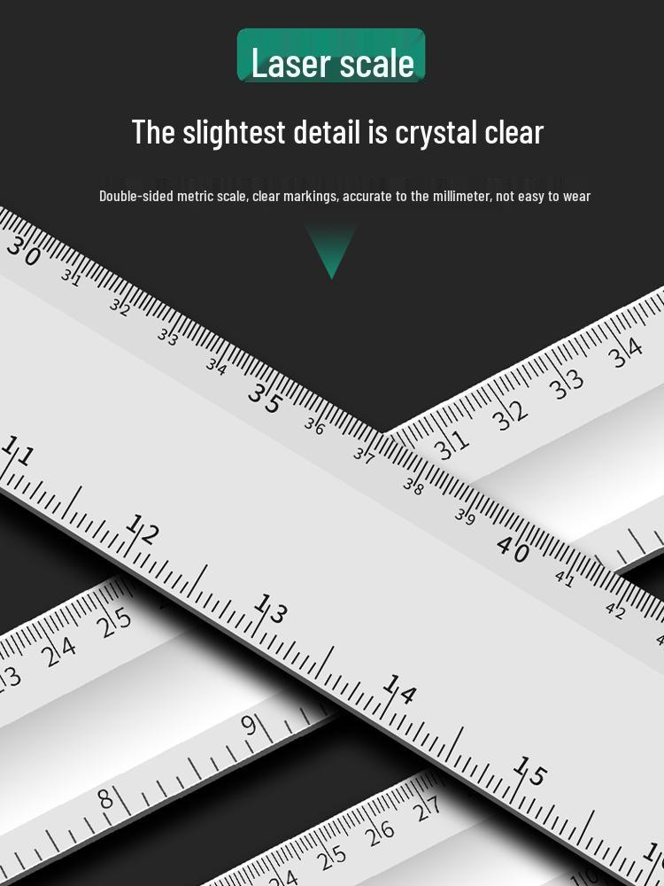 90° Aluminum Corner Woodworking Level & Triangle Steel Ruler