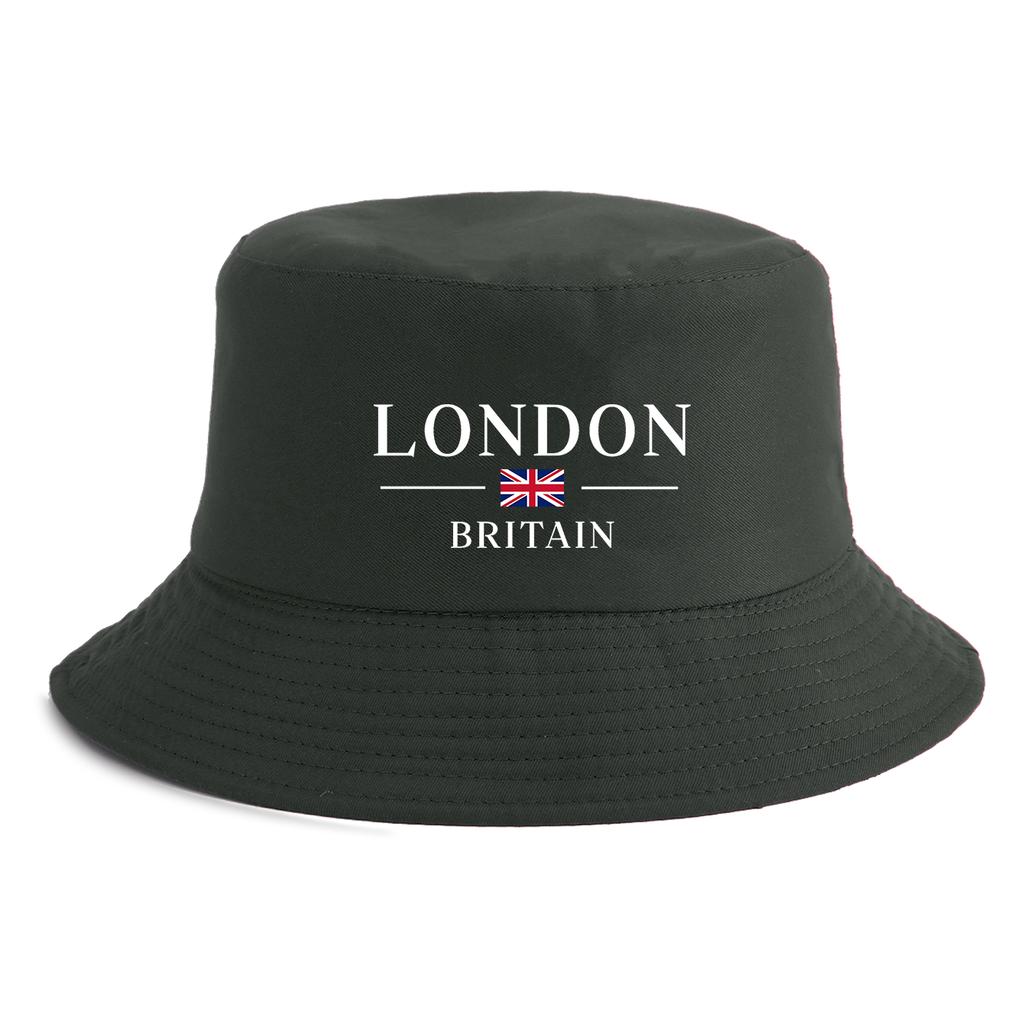 Unisex London Britain Flag Print Bucket Hat Reversible Retro Fisherman Cap Available In Multiple Retro Colors Outdoor Sun Hat
