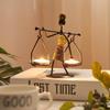 Vintage Metal Candlestick Handmade Candle Holder Creative Candlestick Crafts Miniature Wrought Iron Candlesticks Decor