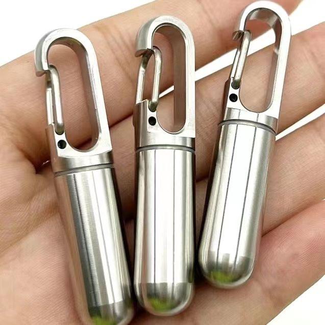 Compact Stainless Steel Waterproof Pill Box with Moisture-Proof Compartment