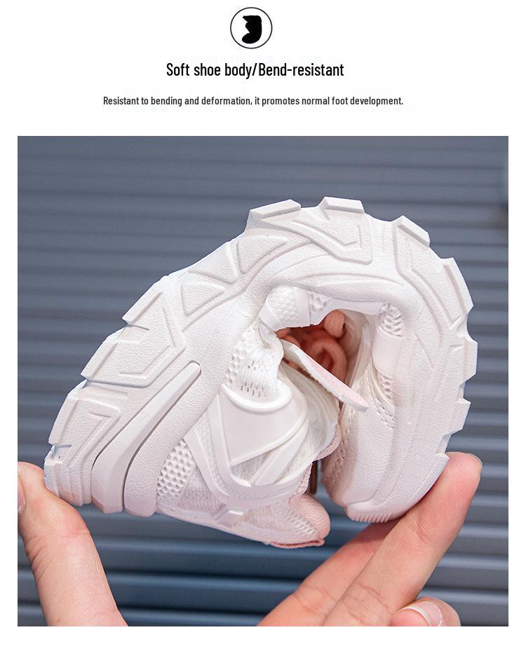 2025 Summer Kids' Breathable White Mesh Sneakers—Lightweight Style for Boys & Girls