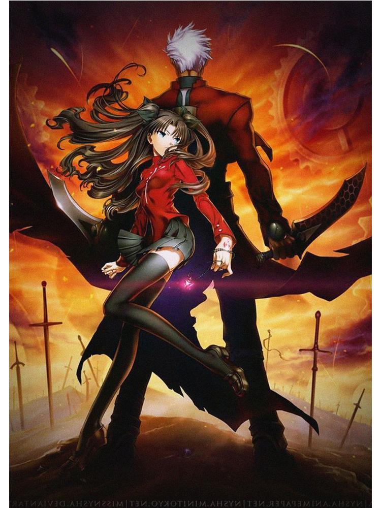 

Fate Stay Night Япония аниме постер с фильмами Kawaii Холст Картина Настенная картина для детей Гостиная Украшение дома 21x30cm No Frame