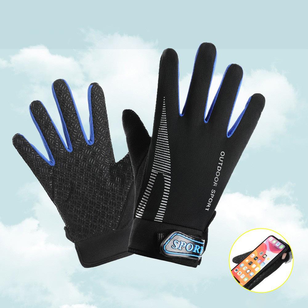 

BEPAN Summer Children s Gloves Cycling Ice Silk Sun Protection Boys Girls Gloves Anti-Slip Outdoor Play Sports Elastic Kids Gloves синій