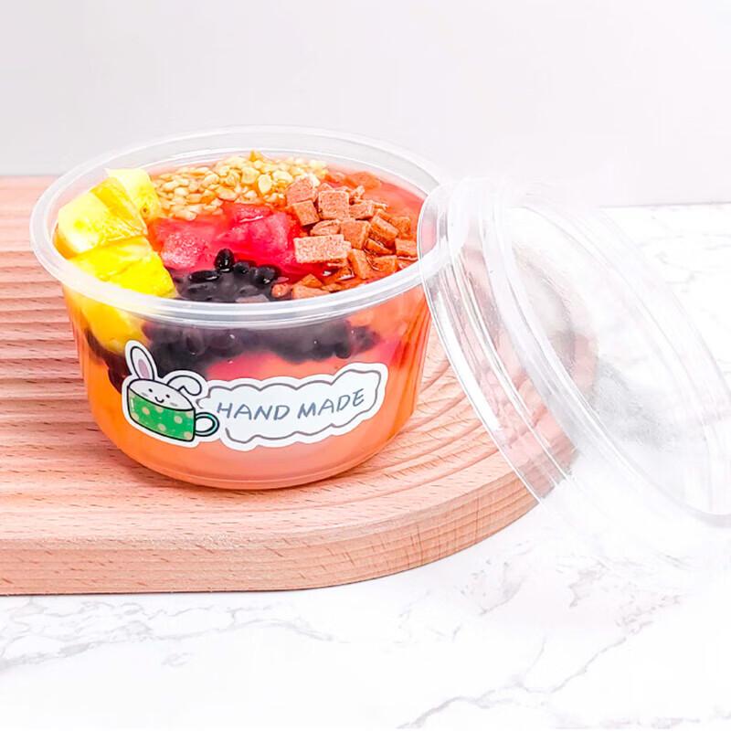 Einweg-Dessertbehälter-Set mit Deckel & Löffel