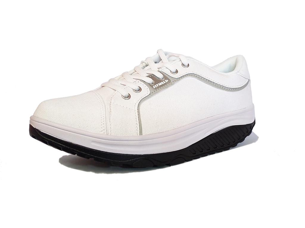 Fit Walk Rocker Sole Sneakers White 42