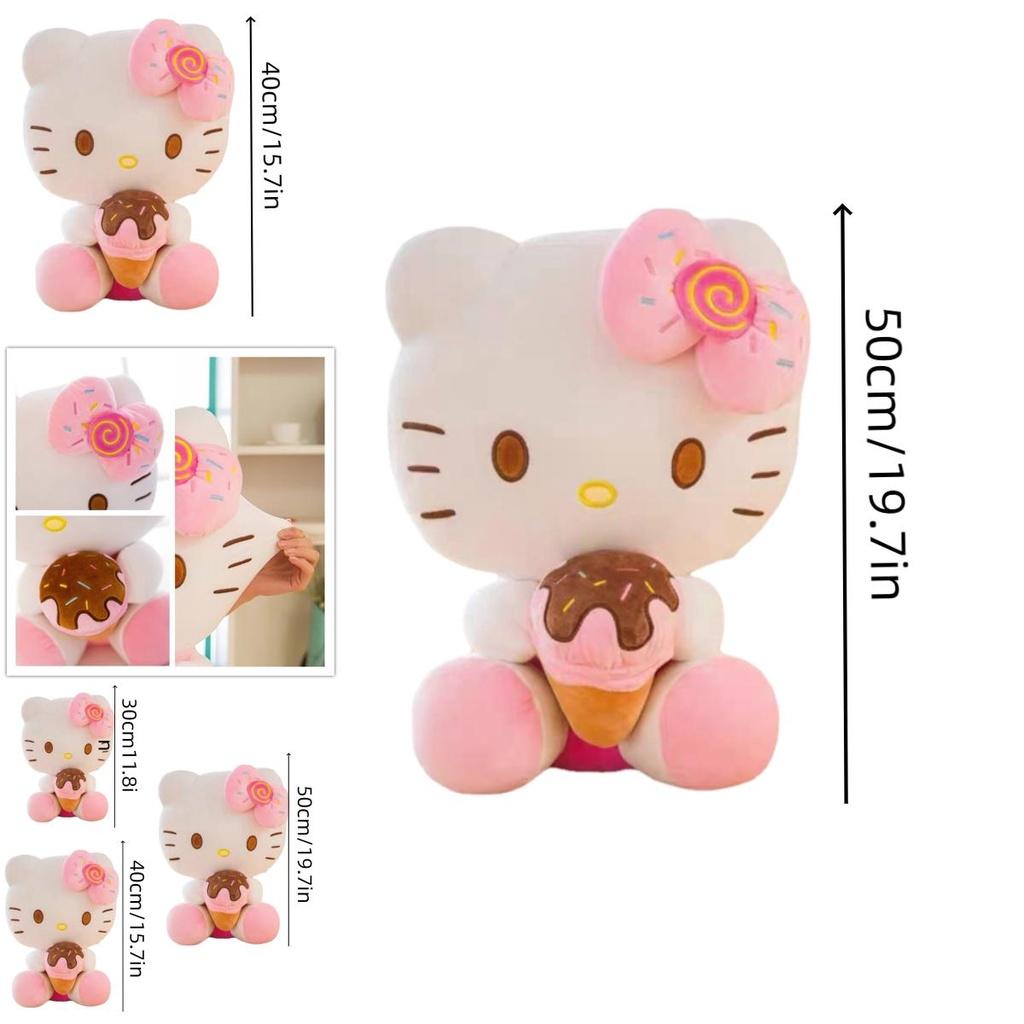 Cute And Cuddly Ice Cream Cone Kt Cat Plush Toy For Wholesale