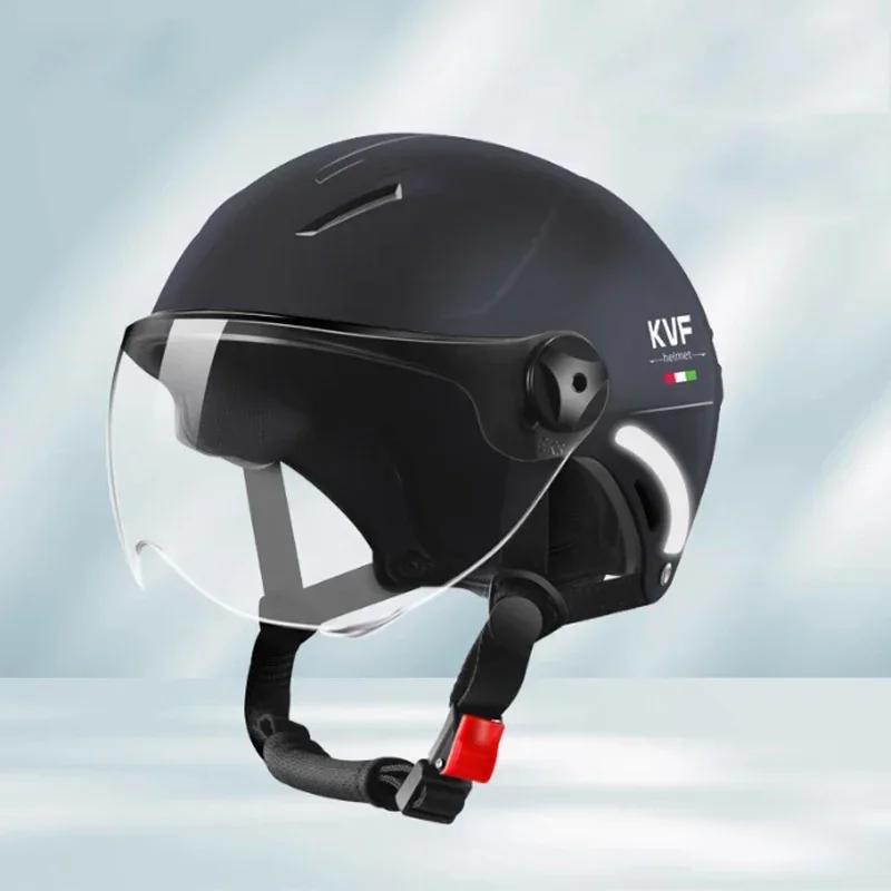 

Мотоциклетный шлем 2025 года, унисекс, всесезонный шлем для электровелосипеда, полузакрытый, с сертификацией 3C и HD-визором для летней езды