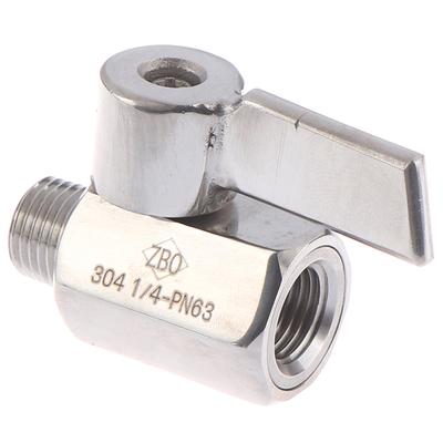 Edelstahl 304 Kugelhahn 1/4" Zoll Npt Außengewinde x Innengewinde Kleiner Mini-Hahn