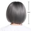 Women's Natural Looking Daily Use Short Straight Wig with See-through Bangs Ladies Front Lace Heat Resistant Fluffy Bob Wig