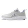 Li-Ning Lightweight Reflective Casual Comfortable Versatile Shock Absorbing Non-Slip Durable Low-Top Running Shoes Women Sneaker White Gray ARST064-2