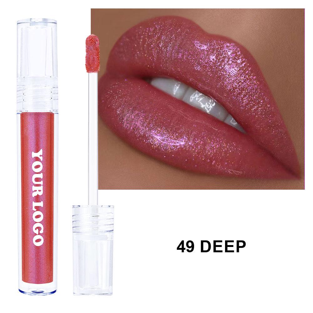Border-Free Clear Mirror Lip Gloss/Lip Jelly - Non-Stick, Long-Lasting, Plumping Gloss.