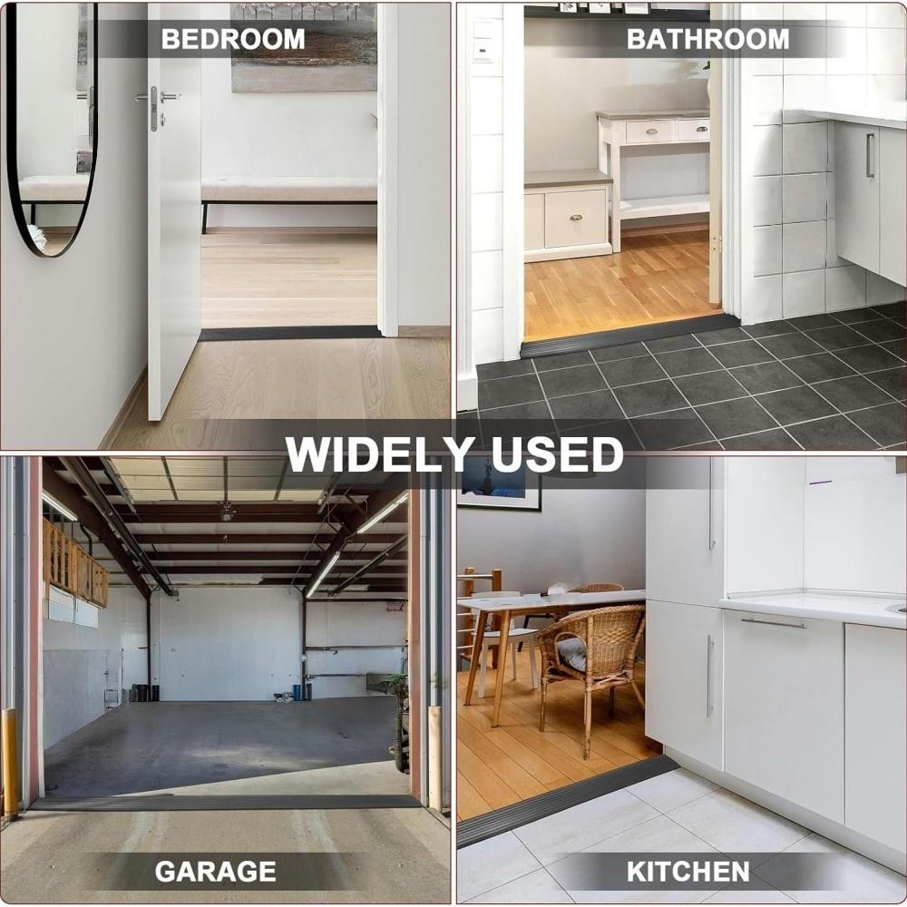 1pc0.9mX5cm/7.5cm Self-Adhesive Ramp Mat Multi-Purpose Floor Transition Strip Easy Install Non-Slip Doorway Threshold Ram Home