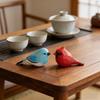 Hand Carved DIY Bird Ornaments, Wooden Crafts, Home and Office Desktop Ornaments, Small Animal Decorations
