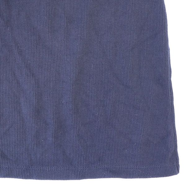 unused THURIUM Long sleeve Dancing tuck cut frills Long dress 38 Navy Women Used