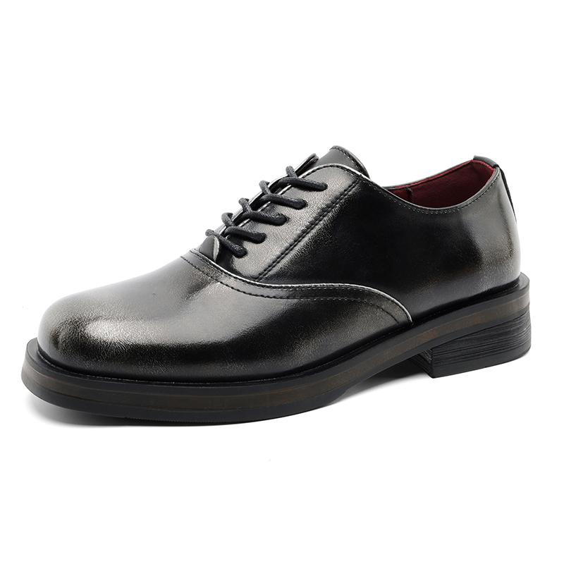 

Fashion 2025 Men s Lace - Up Casual Shoe Classic Round - Toe Business Formal Shoes Comfortable Anti -Slip Office Shoe Durable Work Shoes 46 серебряный