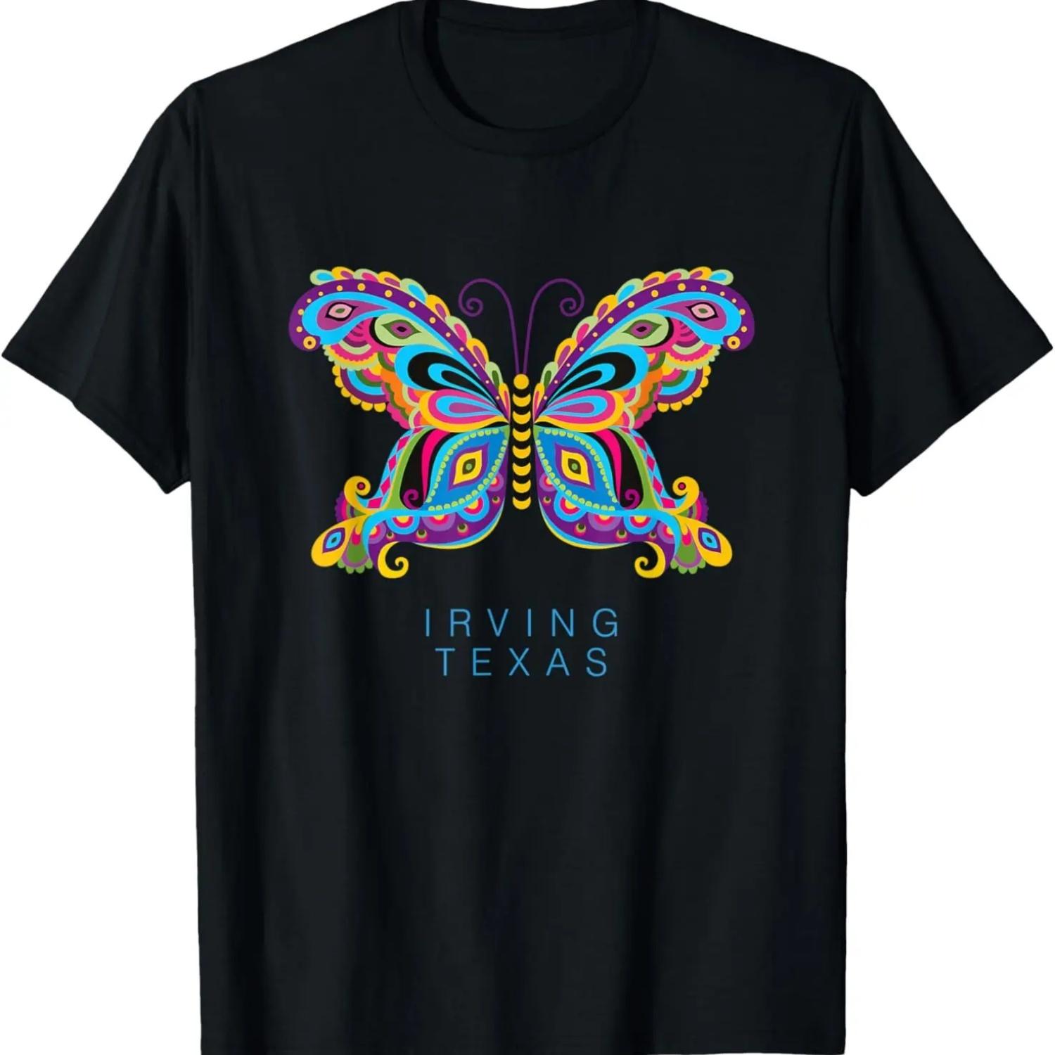 Irving Texas Souvenir Butterfly Graphic T-Shirt S