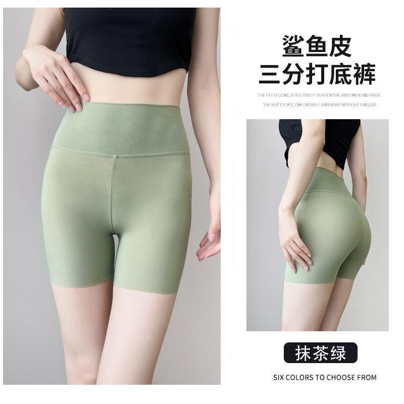 

Three-point shark plane pants summer thin yoga sports shorts for women, anti-light outer wear, abdominal and hip lift safety pants for women m [ 40-50kg ]