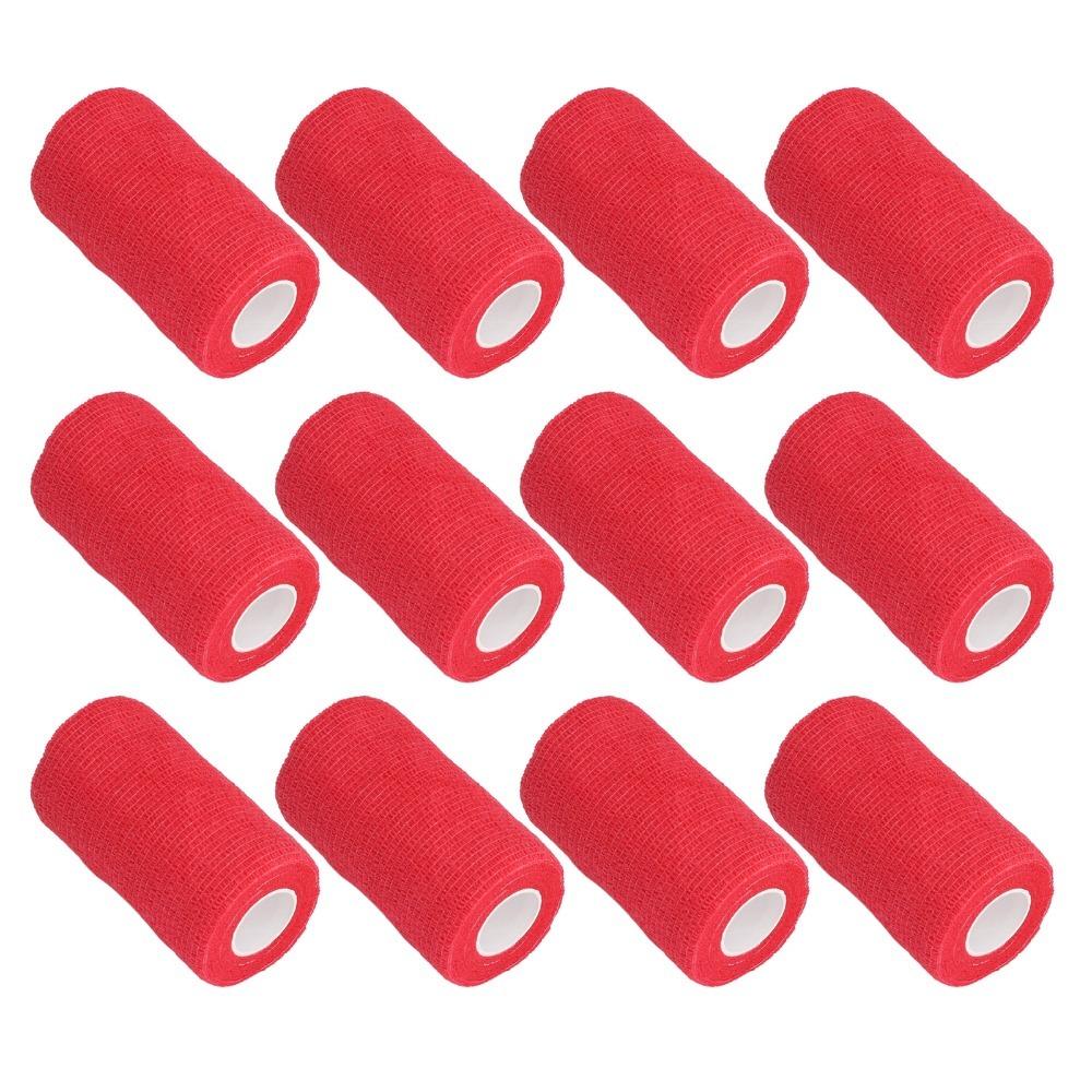 12Pcs Porous Non Woven Elastic Bandage Wrap Elastic Self Adhesive Nonwovens Wrap Animal Care