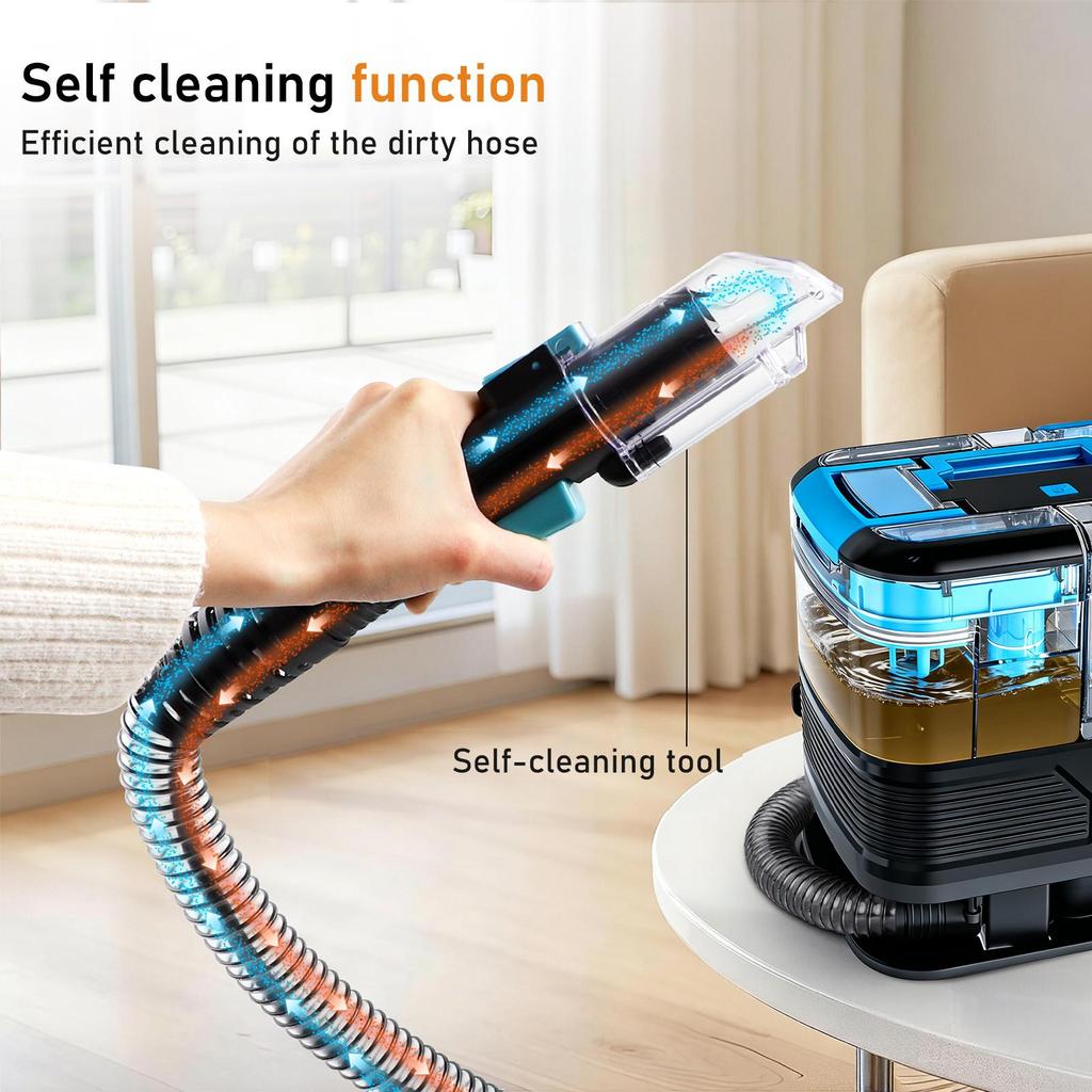 YADIMI Portable Carpet&Upholstery Spot Cleaner Machine with Self-Cleaning, 18Kpa Suction with 530W Motor, 1.75L Freshwater & 1L Dirty Water Tank