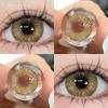 Funsachy 2Pcs Fashion Color Contact Lens For Pupils Blue Eyes 14.2mm Natural Brown Eye Lenses Beauty Green Lens Annual Cosmetics