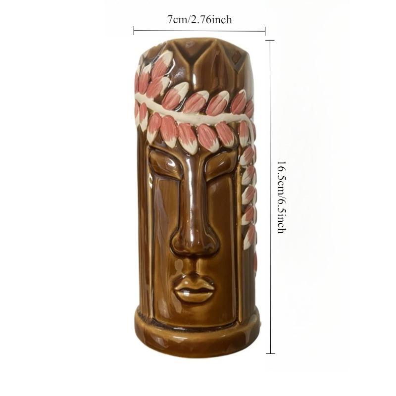 Creative Ceramic Cup TIKI Cup Bar Playing Cards Witch Doctor Statue Hawaiian Cocktail Cup Personalized Wine Glass Best Gift Cup
