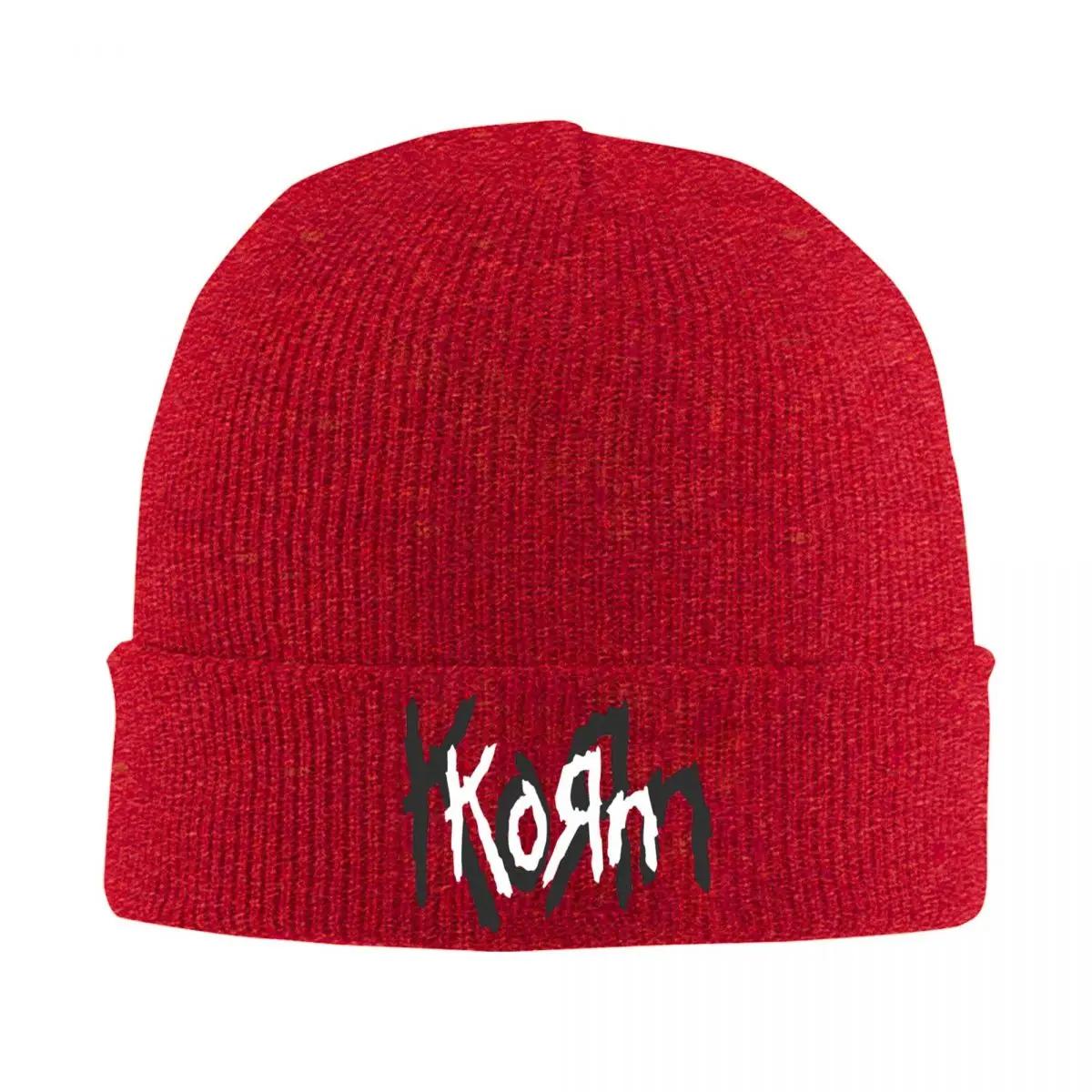 Korn Рок-музыка Вязаная шапка Шапки Зимние шапки Теплая Унисекс Повседневная шапка для мужчин женщин One Size