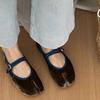 Fashion Luxury Split Toe Casual Women's Shoes 2025 Retro Velvet Shallow Mouth Shoes Mary Jane Elegant Comfortable Soft Single Shoes