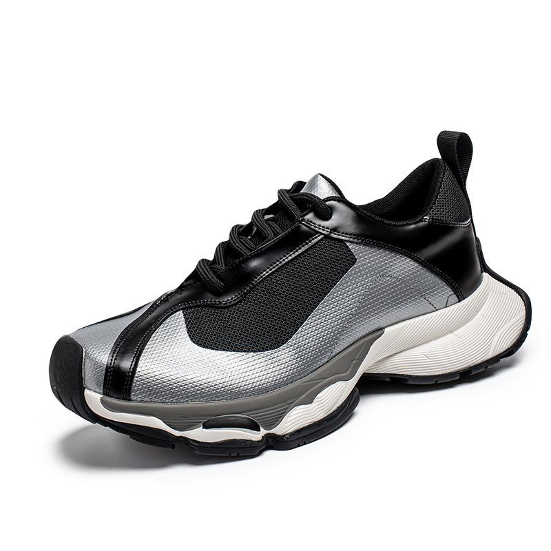 2025 summer sports mesh casual men's shoes platform tide with dad shoes youth outdoor travel shoes